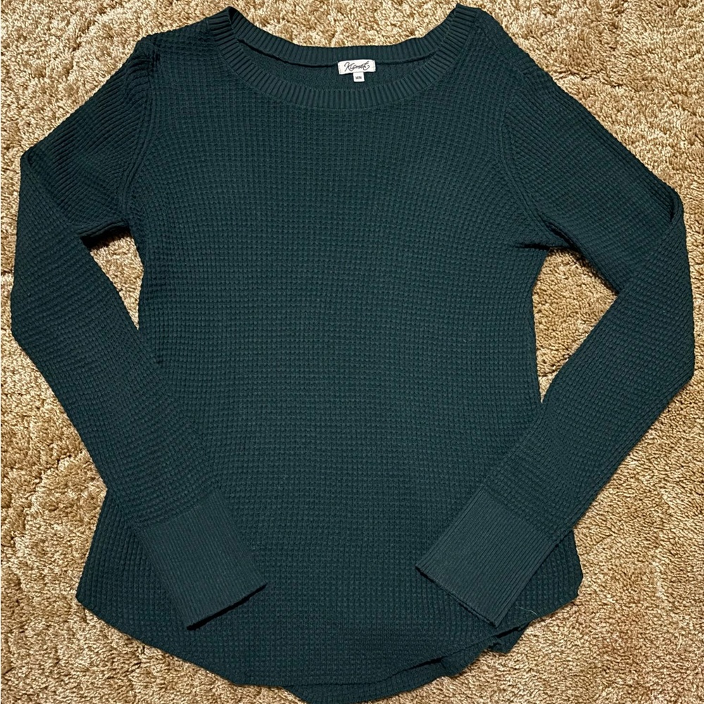 Kismet Dark Green Crew Neck Sweater